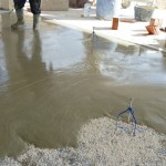 Colocación de mortero autonivelante